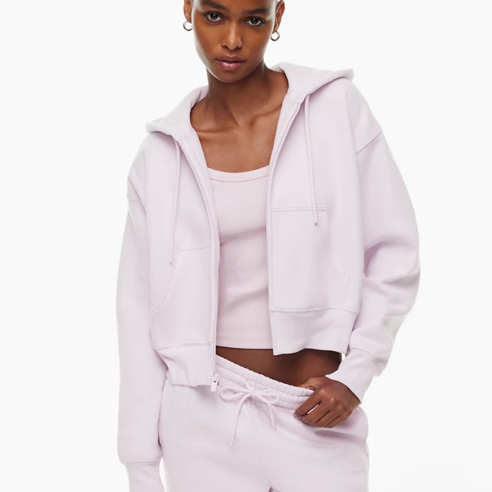 Aritzia TNA Cozy Fleece Boyfriend Boxy Zip Hoodie